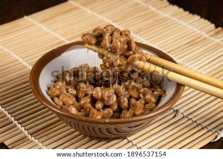 Natto is a Traditional Japanese Health Food. It is made from fermented soybeans and has a slimy texture.