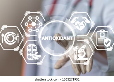 Natural Antioxidants Nutrition Diet Treatment Medical Innovative Concept.