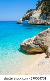 Natural Arch On The Goloritze Beach, Baunei, Sardinia, Italy