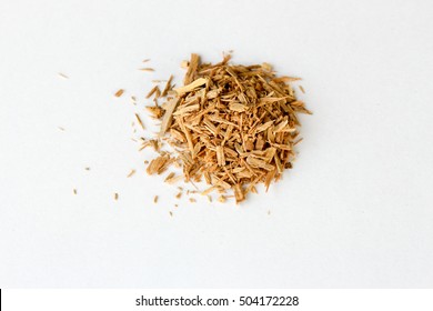 Natural Aromatic Incense Sandalwood Isolated On A White Background