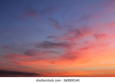 Natural background of the colorful sky and cloud, During the time sunrise and sunset - Shutterstock ID 360000140