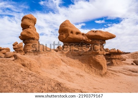 Natural beauty of Goblin Valley State Park with unique sandstone formations in Utah Stock photo © 