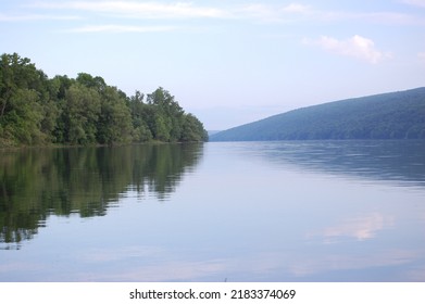 Natural Beauty And Reflection On Hemlock Lake In NY