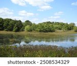 The natural beauty of the wetlands within the Edwin B. Forsythe National Wildlife Refuge, during the early fall season, Galloway New Jersey.