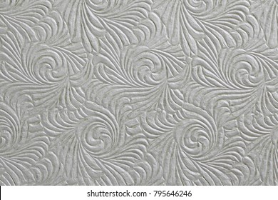 Natural Beige Embossed Floral Pattern