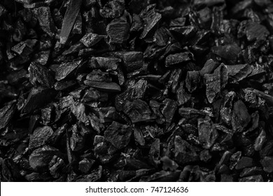 Natural black coals for background. Industrial coals. Volcanic rock