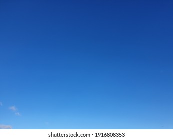 Natural Blue Sky Background, Photo Taken In Canary Islands 