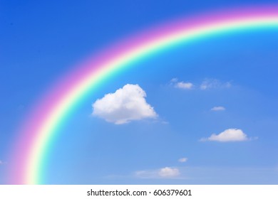 Natural Blue Sky Clouds Rainbow Stock Photo 606379601 | Shutterstock