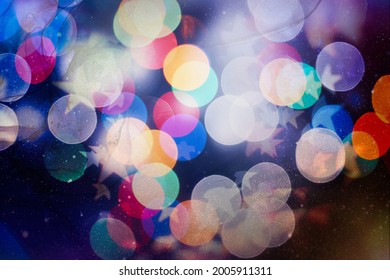 natural bokeh and bright golden lights. Vintage Magic background with colorful bokeh. Spring Summer Christmas New Year disco party - Powered by Shutterstock