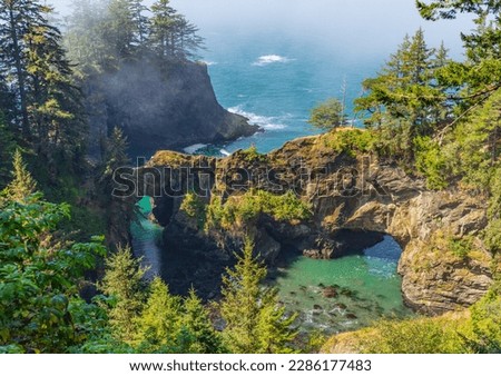 Natural Bridges. These beautiful ocean arches can be found north of Brookings on the Oregon Coast