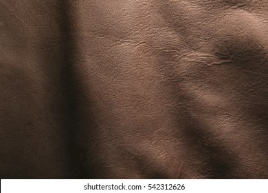 natural brown genuine leather with full detailed texture. - Shutterstock ID 542312626