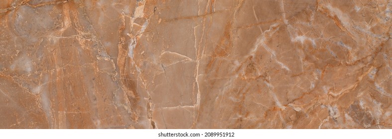 Natural Brown Marble High Gloss Surface 