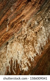 Natural cave with different types of salt 