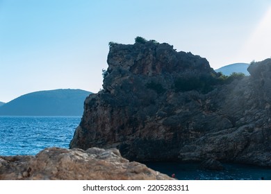 Natural Cliff On Greek Island 