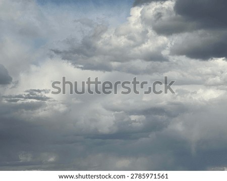 Natural clouds in open sky background creating simple outdoor weather environment