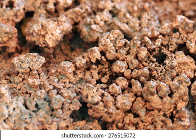 Natural Copper As Nice Natural Mineral Background