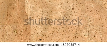 Natural cork surface background or texture. Pressed wood.