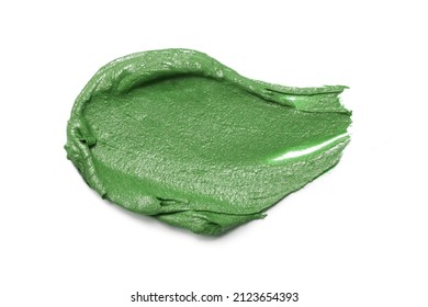 Natural Cosmetic Face Mud Sample Isolated On White. Skin Clay Smear Close Up.