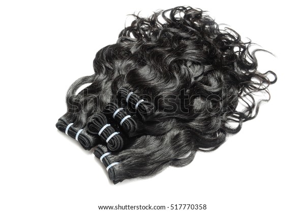 Natural Curly Wavy Black Human Hair Stock Photo Edit Now 517770358