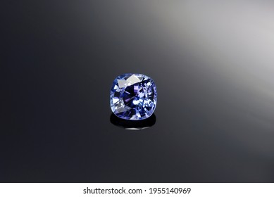 Natural cushion faceted rich purplish-blue color sapphire (Al2O3 - Corundum) clean gemstone from Sri-Lanka. Beautyful loose ready for use setting for making jewelry.