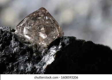 Natural Diamond Nestled In Kimberlite