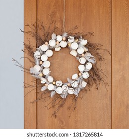 Natural Easter Wreath On The Door