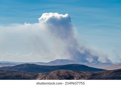 Natural fire in the mountains of the south of Transbaikalia
