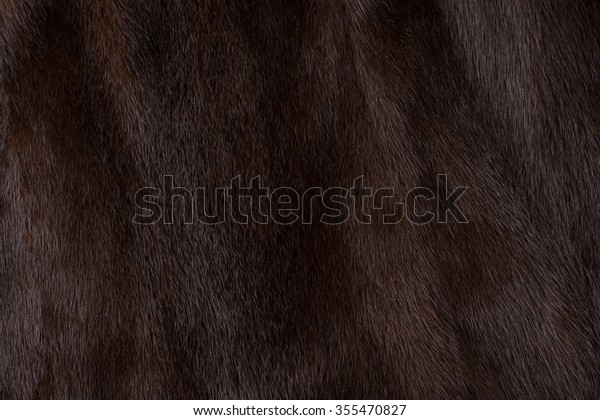 Natural fur mink brown.\
Close-up, texture