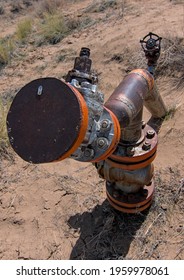 Natural Gas Oil Well Head Pumped Dry And Capped As We Exhaust Fossil Fuels And Transition To Renewable Green Energy Sustainable Environmentally Friendly.