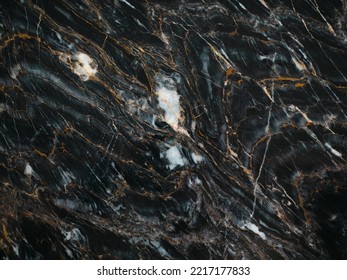 Natural Gray black marble texture bathroom table interior tile wallpaper background.. High resolution banner photo with golden and white. - Shutterstock ID 2217177833