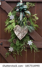 Natural Greenery Christmas Door Swag