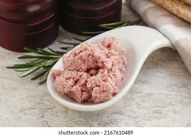 Natural Gurmet Liver Pate Spread Served Rosemary