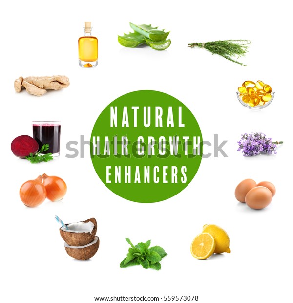 Natural Hair Growth Enhancers On White Stock Photo Edit Now
