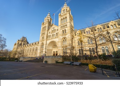 Natural History Museum Of London On Sunny Day, United Kingdom