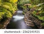 Natural hot springs of Tabacon in Arenal Volcano National Park (Costa Rica)