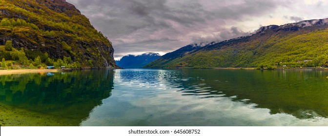 Natural landscape of Flam, Norway - Shutterstock ID 645608752