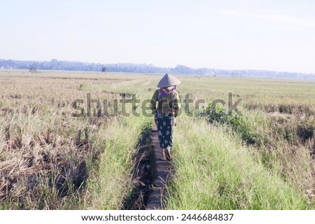 natural landscape, people, field and mountain