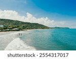 Natural landscape with sea view in Puerto, Barranquilla, Colombia.