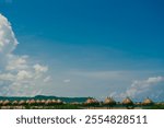 Natural landscape with sea view in Puerto Colombia, Barranquilla, Colombia.