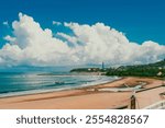 Natural landscape with sea view in Puerto Colombia, Barranquilla, Colombia.