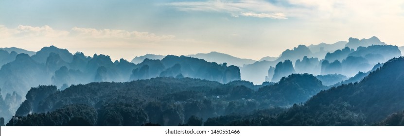 Natural Landscape of Tianzi Mountain Wulingyuan Zhangjiajie City Hunan Province