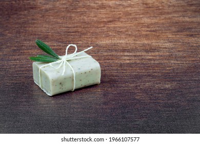 Natural Laurel Soap On A Wooden Background