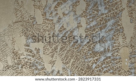 Natural Leaf Skeleton Texture Pattern on Rustic Brown Surface Background