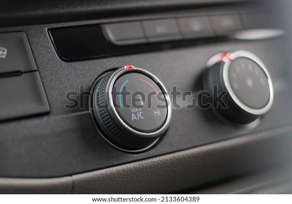 natural light. car dashboard. close-up of the\
cold regulator
