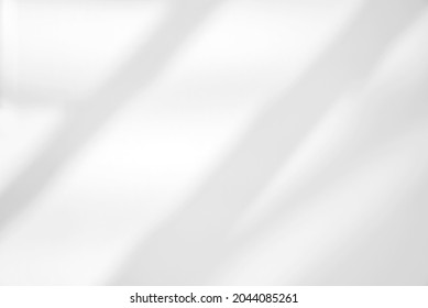 Natural Light and shadow from window overlay effect on  white background. Silhouette light abstract can use for wallpaper minimal,mock up design.Black and white blurred image backdrop. - Shutterstock ID 2044085261