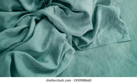 Natural linen and cotton fabric texture. Eco-friendly material for tablecloths, clothes, home textiles, bed linen. Hypoallergenic material for sensitive skin