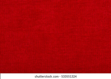 Natural Linen Fabric For Embroidery. Red Color.