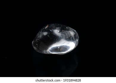 Natural mineral quartz on a black background