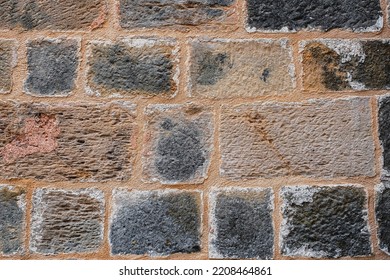 Natural Old Stone Wall Texture Background With Large Stones