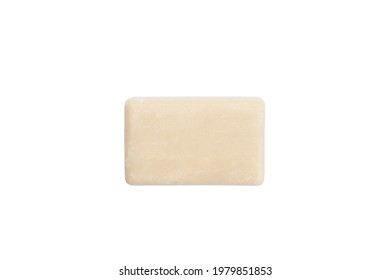 Natural Olive Ivory Soap On White Isolated Background